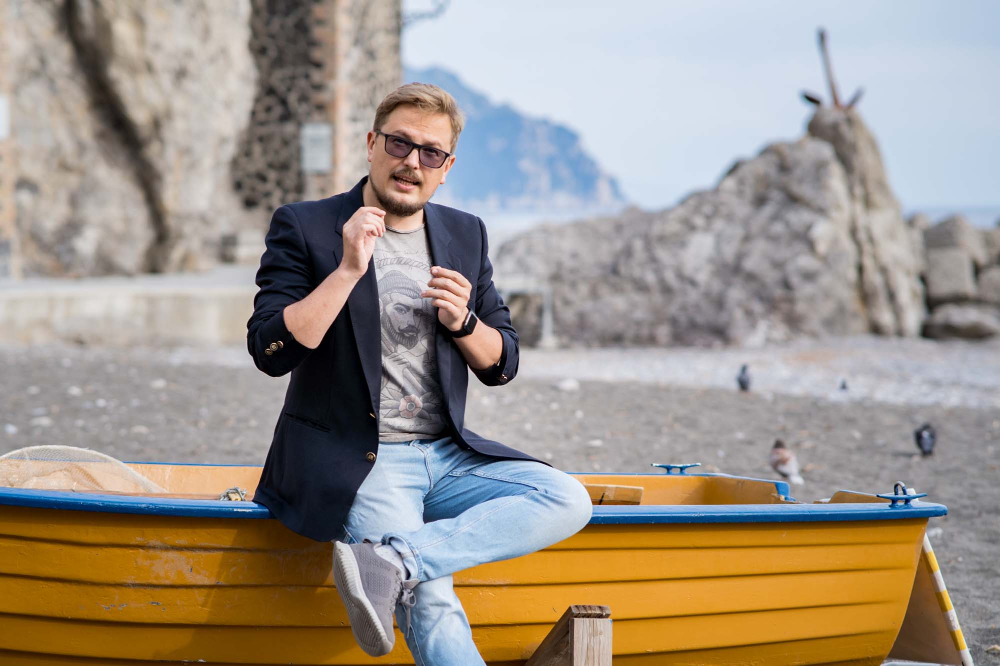 Gregory Smirnov in Atrani, Amalfi Coast