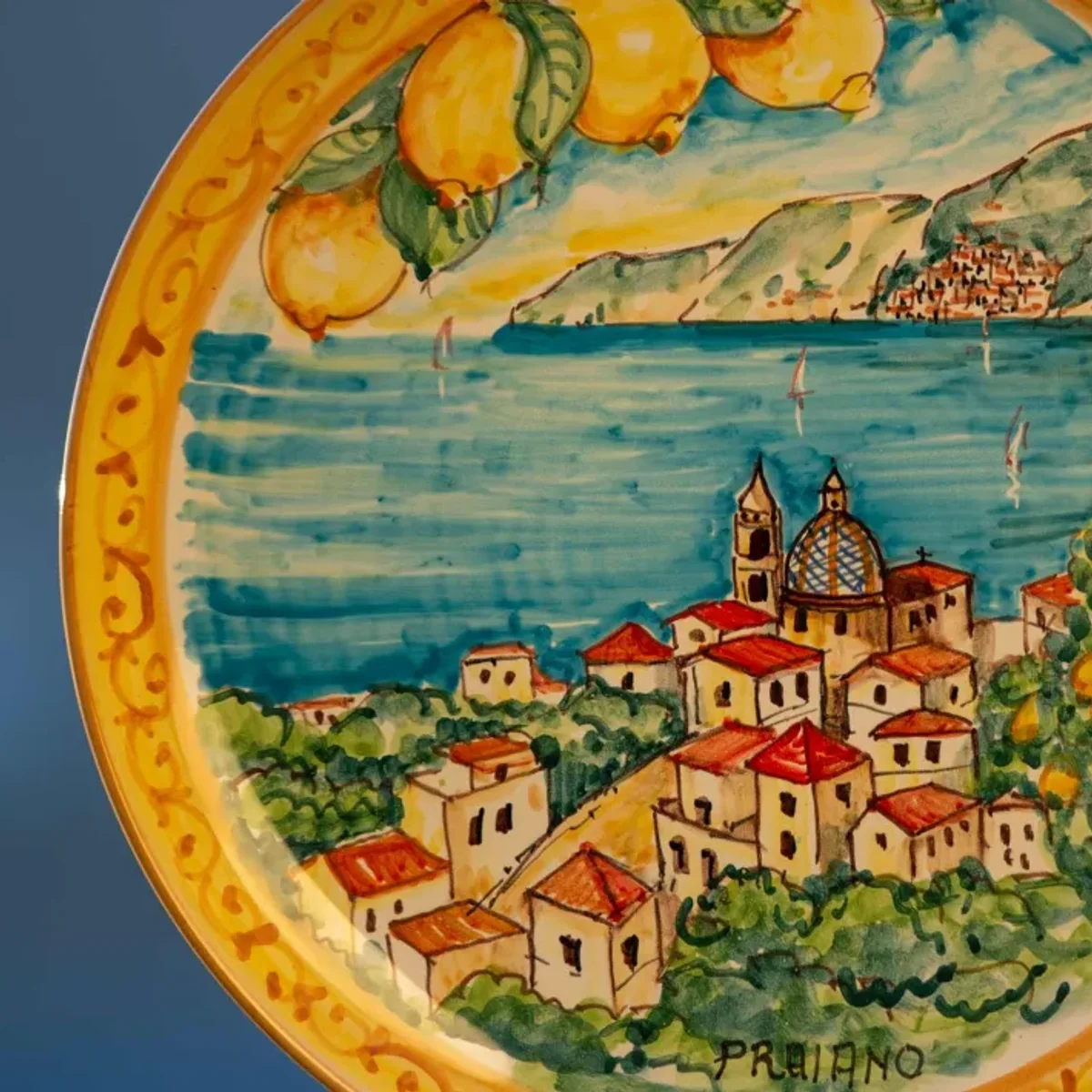 Hand-painted ceramic plate from Ceramiche Da Mario