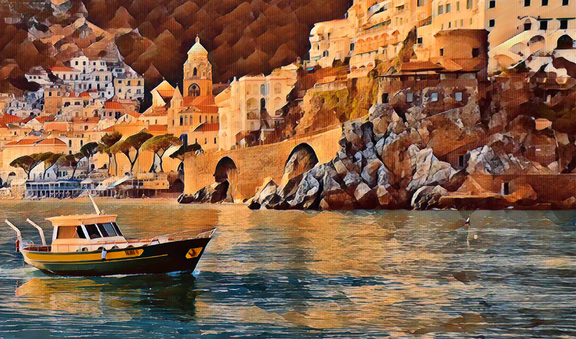 Neuro paintings for Amalfi.Day travel website